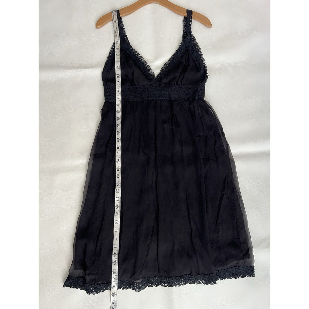 Vintage Forever 21 Black Babydoll Dress Size M Silk Whimsigoth Fairy Coquette - Picture 11 of 11